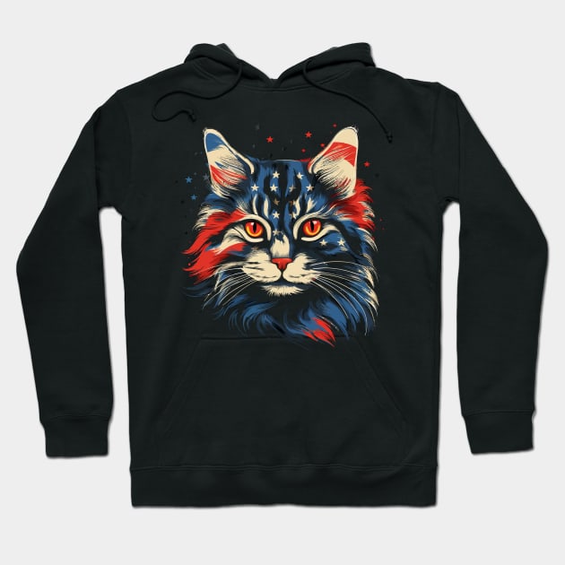 Patriotic American Bobtail Hoodie by JH Mart